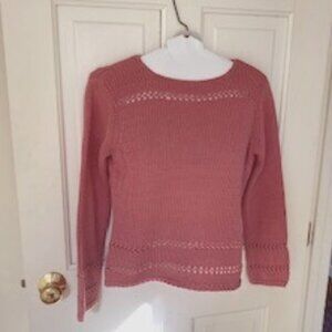 Talbots rose colored sweater, size petite medium